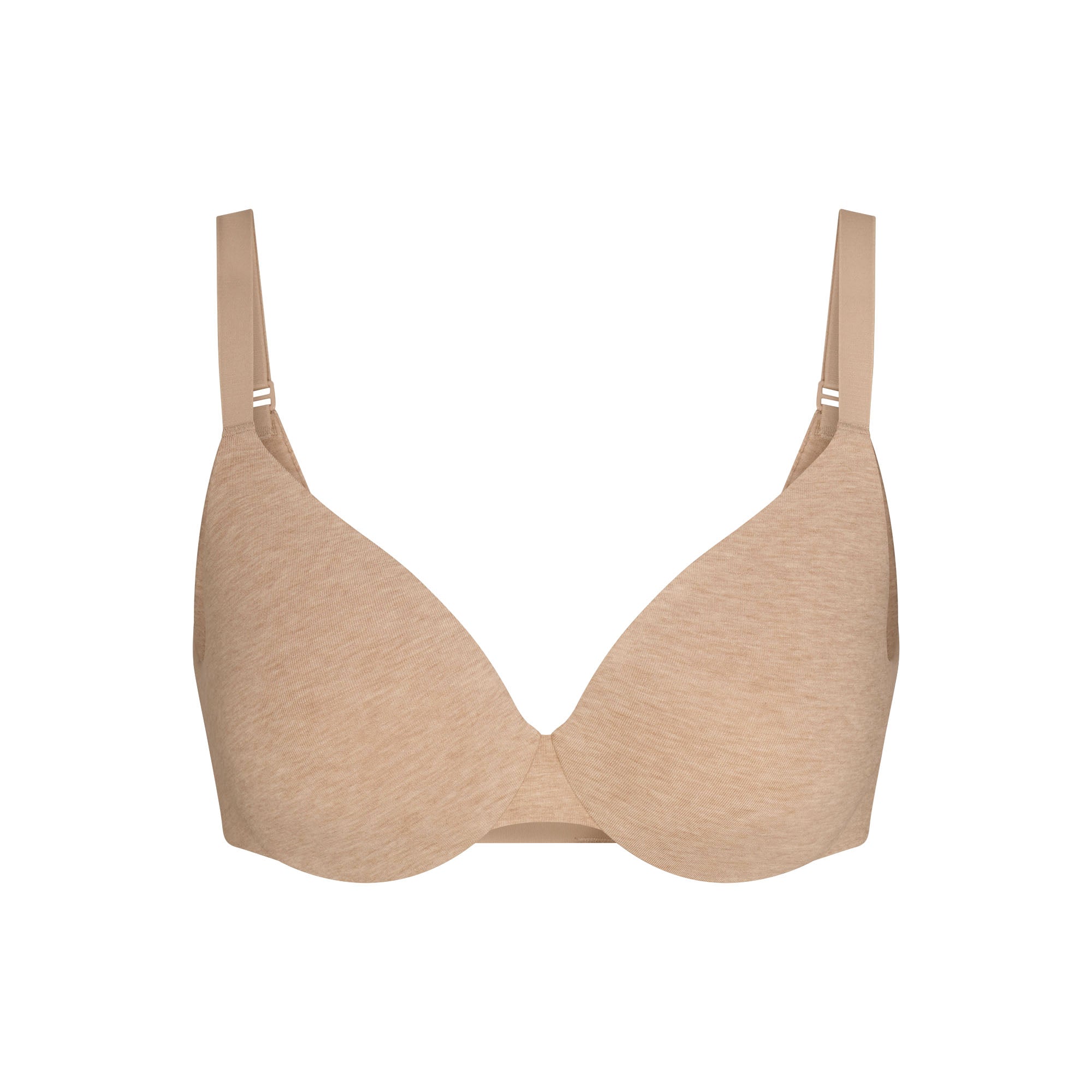 EVERYDAY COTTON FULL COVERAGE BRA | CLAY HEATHER FLAT ON A WHITE BACKGROUND | FLT