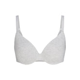 EVERYDAY COTTON FULL COVERAGE BRA | LIGHT HEATHER GREY FLAT ON A WHITE BACKGROUND | FLT