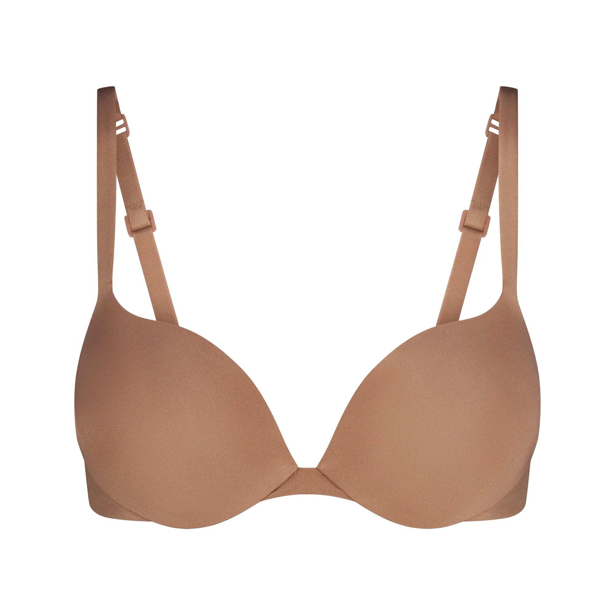 SKIMS ULTIMATE TEARDROP T-SHIRT BRA | SIENNA FLAT ON A WHITE BACKGROUND | FLT
