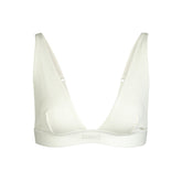 COTTON RIB PLUNGE BRALETTE | BONE (PLUNGE BRALETTES) LAYS FLAT ON A WHITE BACKGROUND | FLT