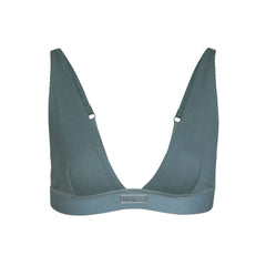 COTTON RIB PLUNGE BRALETTE | KYANITE (PLUNGE BRALETTES) LAYS FLAT ON A WHITE BACKGROUND | FLT