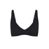 NAKED PLUNGE BRALETTE | ONYX (PLUNGE BRALETTES) LAYS FLAT ON A WHITE BACKGROUND | FLT