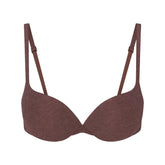 EVERYDAY COTTON ULTIMATE TEARDROP PUSH-UP BRA | COCOA HEATHER FLAT ON A WHITE BACKGROUND | FLT