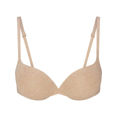 EVERYDAY COTTON ULTIMATE TEARDROP PUSH-UP BRA | CLAY HEATHER FLAT ON A WHITE BACKGROUND | FLT