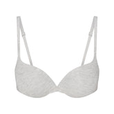 EVERYDAY COTTON ULTIMATE TEARDROP PUSH-UP BRA | LIGHT HEATHER GREY FLAT ON A WHITE BACKGROUND | FLT