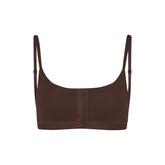 ADAPTIVE FITS EVERYBODY SCOOP BRALETTE | COCOA (ADAPTIVE BRALETTES) LAYS FLAT ON A WHITE BACKGROUND | FLT