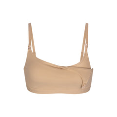 FITS EVERYBODY MATERNITY PUMPING SCOOP BRALETTE | CLAY (MATERNITY BRALETTES) LAYS FLAT ON A WHITE BACKGROUND | FLT
