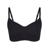 SEAMLESS SCULPT BRALETTE | ONYX (SHAPEWEAR BRALETTES, BRAS) LAYS FLAT ON A WHITE BACKGROUND | FLT