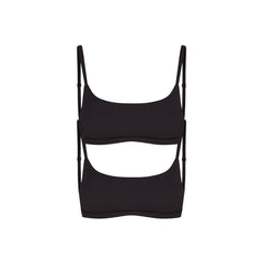 FITS EVERYBODY SCOOP BRALETTE 2-PACK | ONYX FLAT ON A WHITE BACKGROUND | FLT