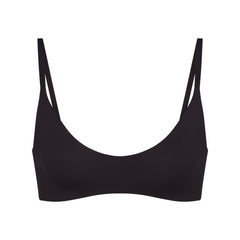 NikeSKIMS MATTE MICRO SCOOP BRA | OBSIDIAN FLAT ON A WHITE BACKGROUND | FLT
