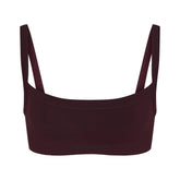 NikeSKIMS VINTAGE SEAMLESS CAMI BRA | CURRANT FLAT ON A WHITE BACKGROUND | FLT