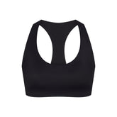 NikeSKIMS SHINE RACER BACK BRA | OBSIDIAN FLAT ON A WHITE BACKGROUND | FLT