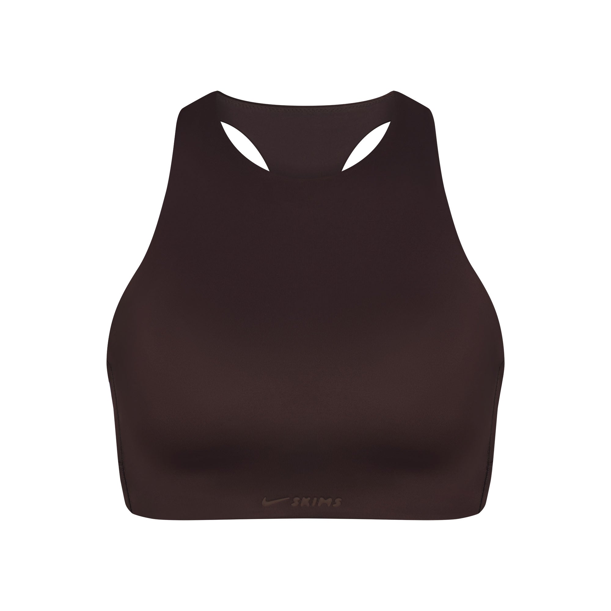 NikeSKIMS SHINE HIGH NECK BRA | PHOENIX FLAT ON A WHITE BACKGROUND | FLT