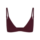 FITS EVERYBODY TRIANGLE BRALETTE | CURRANT FLAT ON A WHITE BACKGROUND | FLT