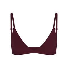 FITS EVERYBODY TRIANGLE BRALETTE | CURRANT FLAT ON A WHITE BACKGROUND | FLT