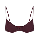EVERYDAY COTTON UNLINED DEMI BRA | CURRANT FLAT ON A WHITE BACKGROUND | FLT