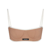 COTTON RIB BALCONETTE BRA | SIENNA CONTRAST FLAT ON A WHITE BACKGROUND | FLT