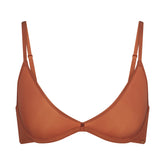 WEIGHTLESS SCOOP BRA | BRONZE (SCOOP BRAS) LAYS FLAT ON A WHITE BACKGROUND | FLT