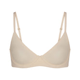 FITS EVERYBODY UNLINED DEMI BRA | SAND (DEMI BRAS) LAYS FLAT ON A WHITE BACKGROUND | FLT