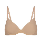 FITS EVERYBODY T-SHIRT BRA | CLAY (DEMI BRAS) LAYS FLAT ON A WHITE BACKGROUND | FLT