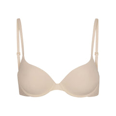 FITS EVERYBODY PUSH-UP BRA | SAND (DEMI BRAS) LAYS FLAT ON A WHITE BACKGROUND | FLT