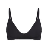 WIRELESS FORM T-SHIRT DEMI BRA | ONYX (DEMI BRAS) LAYS FLAT ON A WHITE BACKGROUND | FLT