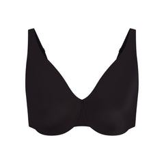 SMOOTHING INTIMATES UNLINED MINIMIZER BRA | ONYX FLAT ON A WHITE BACKGROUND | FLT