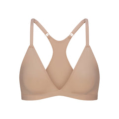FITS EVERYBODY RACERBACK TRIANGLE BRALETTE | CLAY FLAT ON A WHITE BACKGROUND | FLT