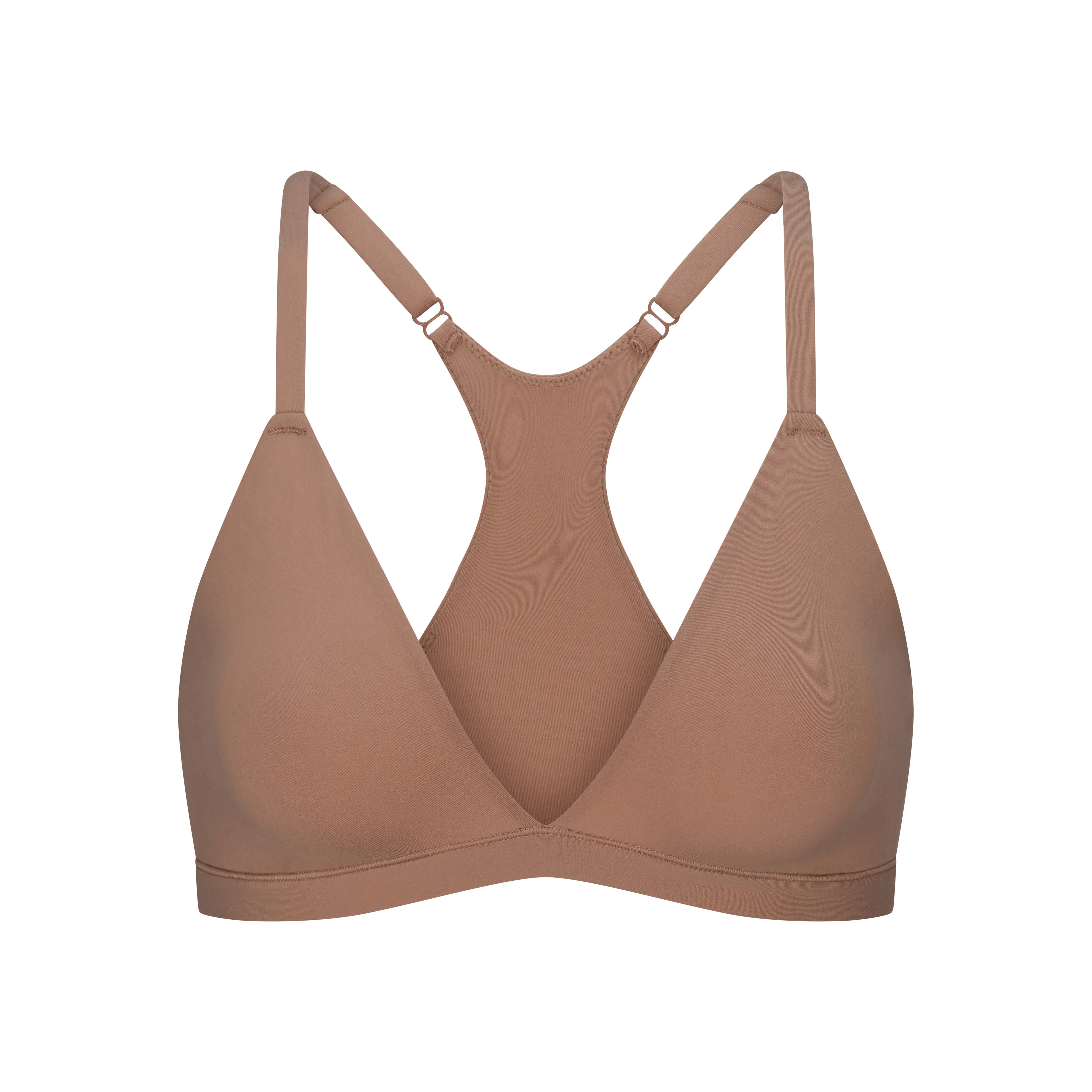 FITS EVERYBODY RACERBACK TRIANGLE BRALETTE | SIENNA FLAT ON A WHITE BACKGROUND | FLT