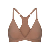 FITS EVERYBODY RACERBACK TRIANGLE BRALETTE | SIENNA FLAT ON A WHITE BACKGROUND | FLT