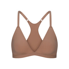 FITS EVERYBODY RACERBACK TRIANGLE BRALETTE | SIENNA FLAT ON A WHITE BACKGROUND | FLT