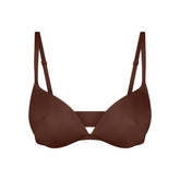SKIMS ULTIMATE NIPPLE WIRELESS PUSH-UP BRA | COCOA FLAT ON A WHITE BACKGROUND | FLT
