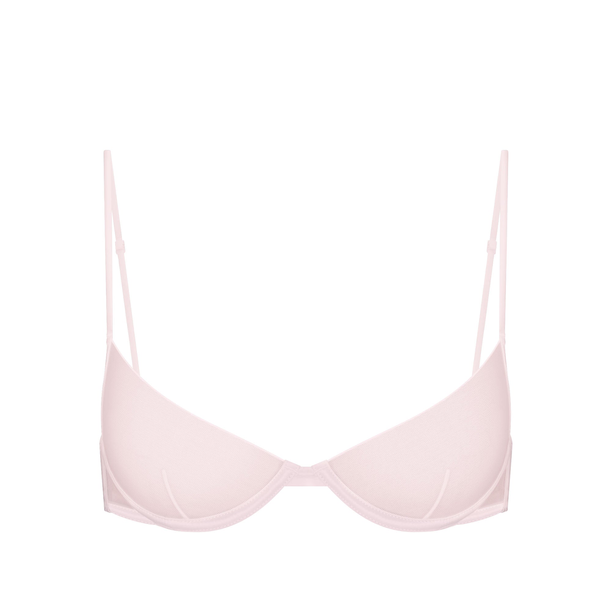 INVISIBLE PLUNGE BRA | BARELY PINK FLAT ON A WHITE BACKGROUND | FLT
