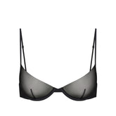 INVISIBLE PLUNGE BRA | OBSIDIAN FLAT ON A WHITE BACKGROUND | FLT