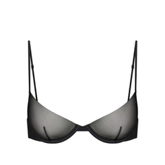 INVISIBLE PLUNGE BRA | OBSIDIAN FLAT ON A WHITE BACKGROUND | FLT