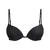 SKIMS ULTIMATE SUPER PUSH-UP BRA | ONYX FLAT ON A WHITE BACKGROUND | FLT
