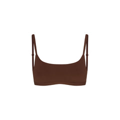 FITS EVERYBODY MASTECTOMY SCOOP BRALETTE | COCOA FLAT ON A WHITE BACKGROUND | @ | FOCUS: 0.9, 0.1, 0.7