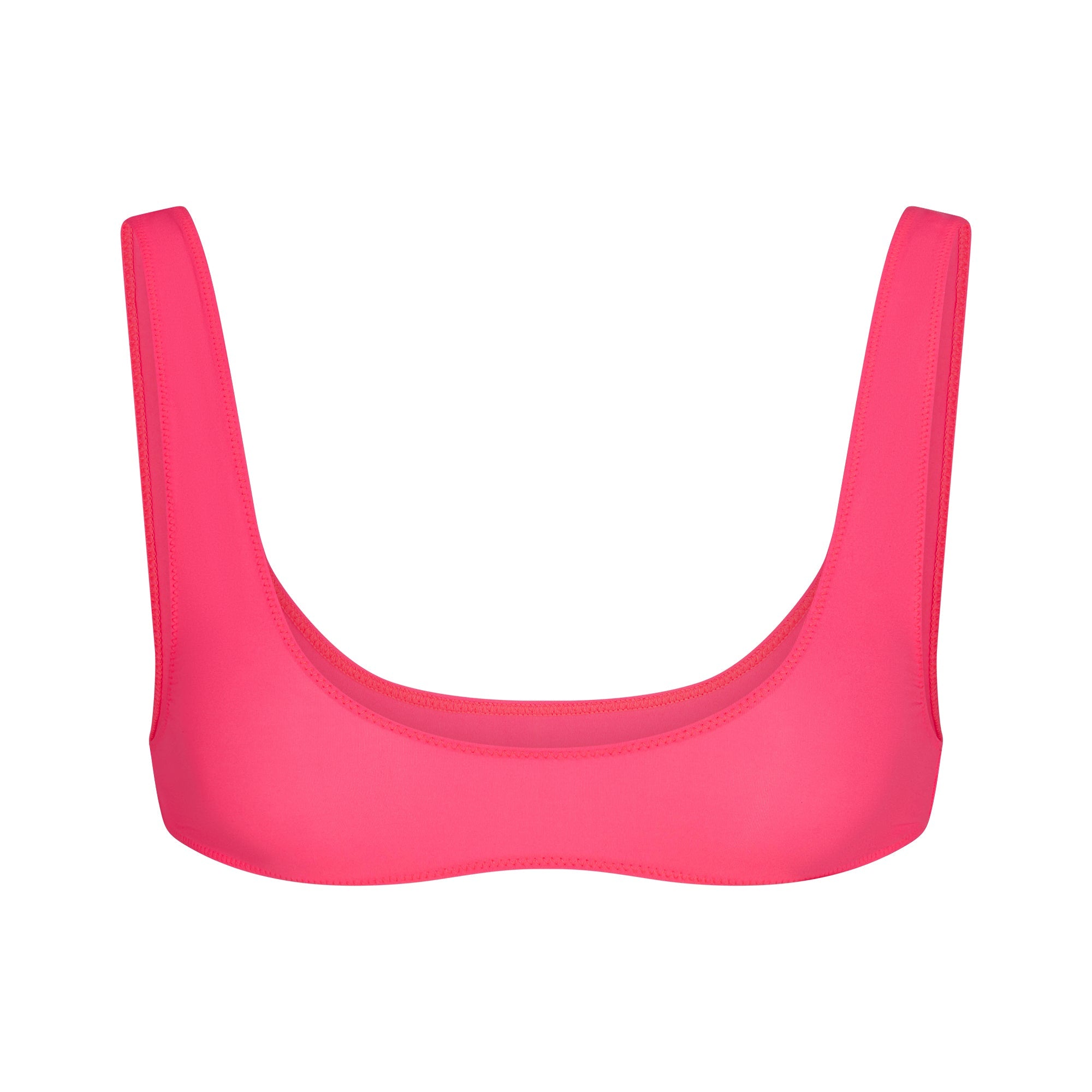 FITS EVERYBODY MICRO SCOOP BRALETTE | ULTRA PINK FLAT ON A WHITE BACKGROUND | FLT