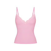 FITS EVERYBODY LACE PUSH-UP CAMI | BUBBLEGUM TONAL FLAT ON A WHITE BACKGROUND @ | FLT