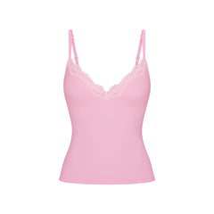 FITS EVERYBODY LACE PUSH-UP CAMI | BUBBLEGUM TONAL FLAT ON A WHITE BACKGROUND @ | FLT