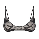 STRETCH LACE SKIMPY SCOOP BRALETTE | SOOT FLAT ON A WHITE BACKGROUND | FLT