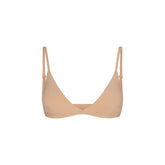 FITS EVERYBODY MASTECTOMY TRIANGLE BRALETTE | CLAY FLAT ON A WHITE BACKGROUND | @ | FOCUS: 0.9, 0.1, 0.7