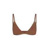 FITS EVERYBODY MASTECTOMY TRIANGLE BRALETTE | JASPER FLAT ON A WHITE BACKGROUND | @ | FOCUS: 0.9, 0.1, 0.7