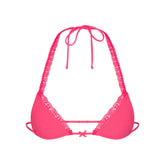 FITS EVERYBODY LACE MICRO BRALETTE | ULTRA PINK FLAT ON A WHITE BACKGROUND | FLT