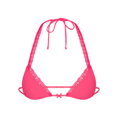 FITS EVERYBODY LACE MICRO BRALETTE | ULTRA PINK FLAT ON A WHITE BACKGROUND | FLT