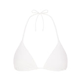 SIGNATURE SWIM TRIANGLE BIKINI TOP | SNOW FLAT ON A WHITE BACKGROUND | FLT