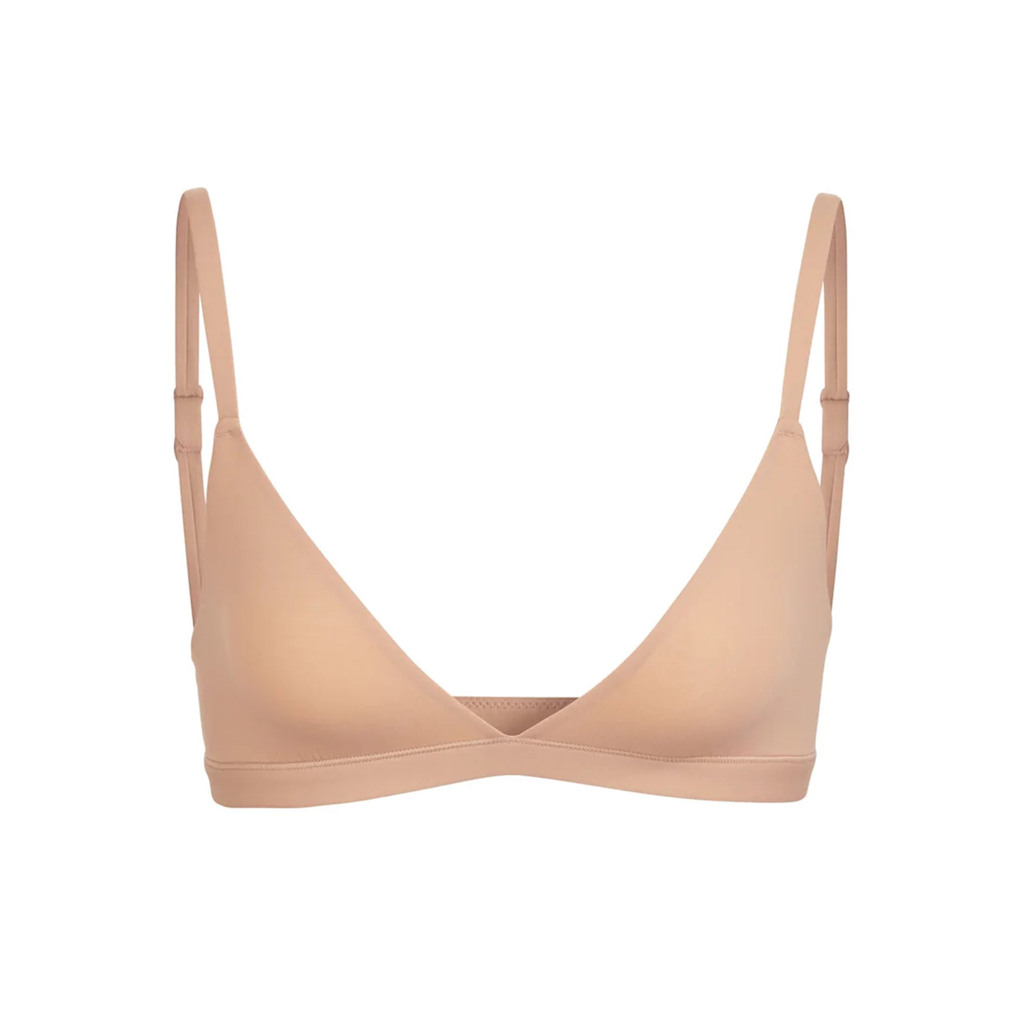 FITS EVERYBODY TRIANGLE BRALETTE | OCHRE (TRIANGLE BRALETTES) LAYS FLAT ON A WHITE BACKGROUND | FLT
