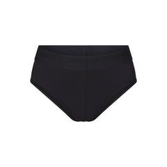 SKIMS STRETCH MENS BRIEF | OBSIDIAN (MENS BRIEFS, MENS UNDERWEAR) LAYS FLAT ON A WHITE BACKGROUND | FLT