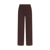 FRENCH TERRY STRAIGHT LEG PANT | ESPRESSO LAYS FLAT ON A WHITE BACKGROUND | FLT