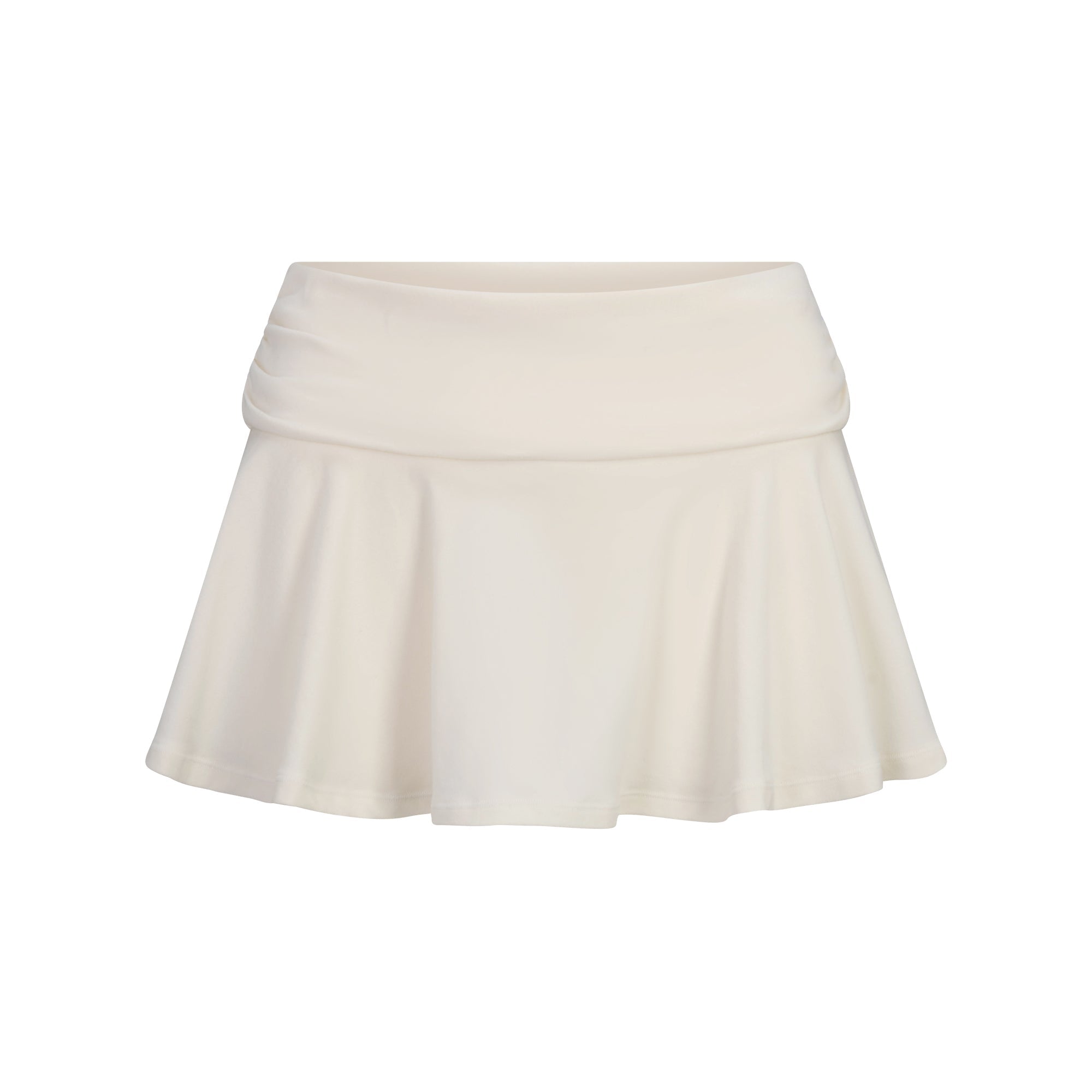 COTTON JERSEY FOLDOVER MINI SKORT | MARBLE LAYS FLAT ON A WHITE BACKGROUND | FLT